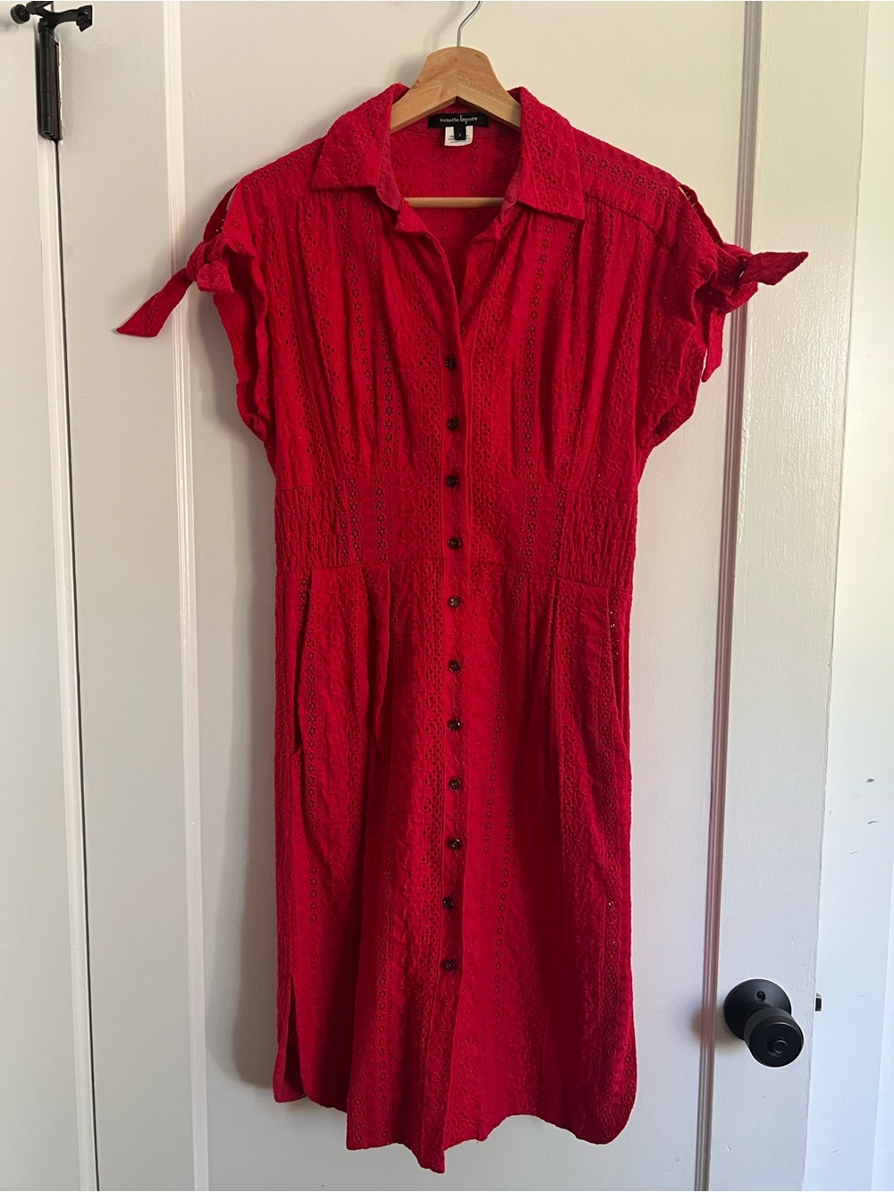 Nanette Lepore red dress with pockets sz 2